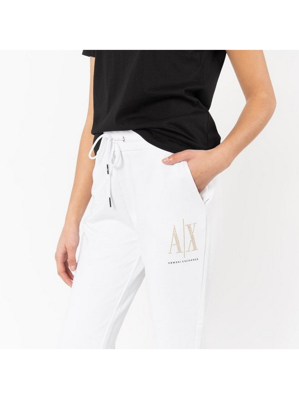 ARMANI EXCHANGE Pantalon femme 8NYPDX YJ68Z 1000 Blanc