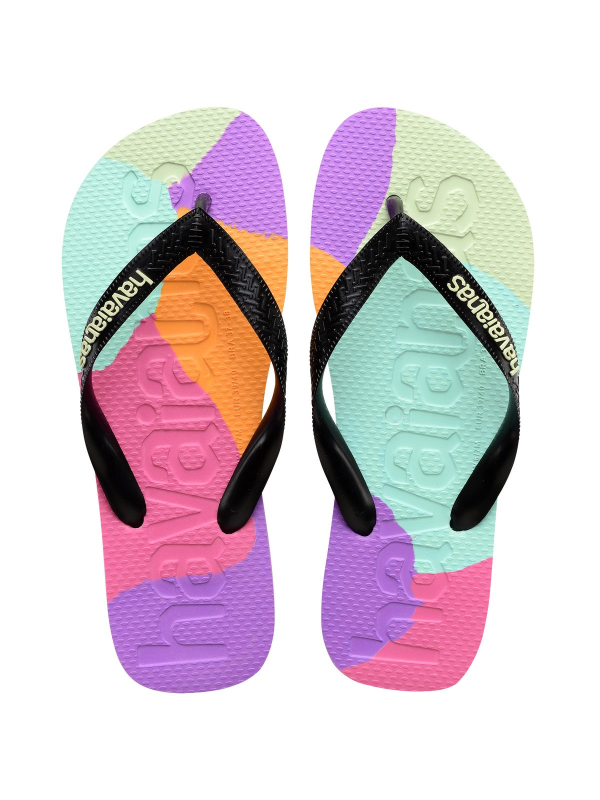 HAVAIANAS Tongs femmes Hav. Top logomania colours II 4147526.0090 Noir