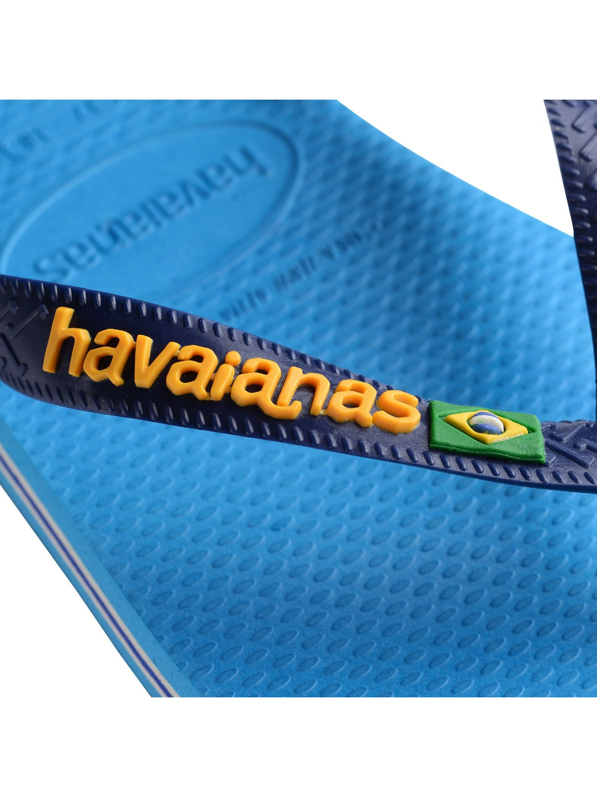 Tongs unisexes adultes HAVAIANAS Hav. Brasil logo 4110850.6946 Turquoise