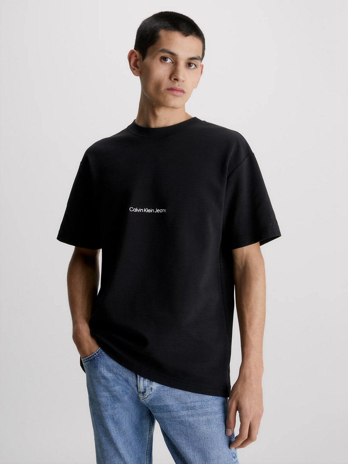 CALVIN KLEIN Hommes T-Shirt et Polo J30J323491 BEH Noir