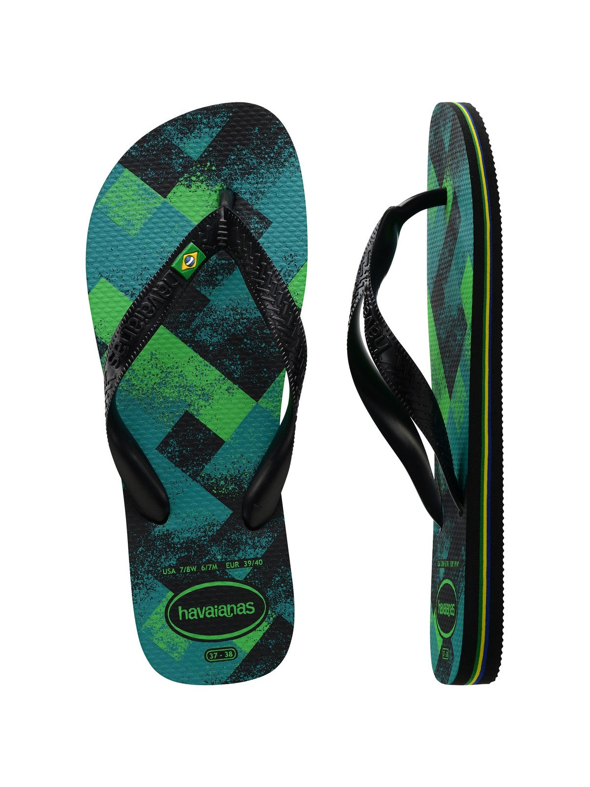 Tongs unisexes adultes HAVAIANAS Hav. Brasil Fresh 4145745.7662 Noir