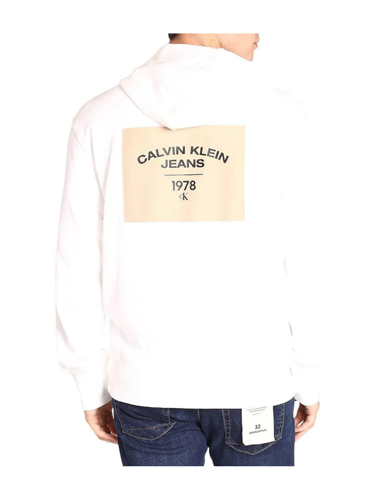 CALVIN KLEIN Hommes Sweatshirt J30J324228 YAF Blanc