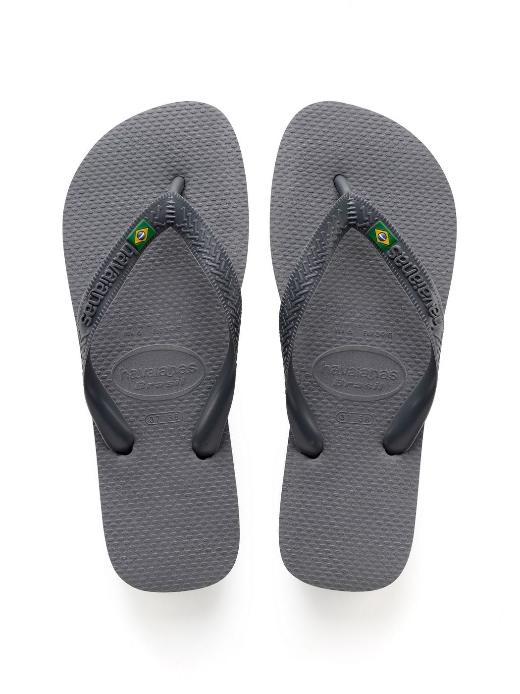 Tongs unisexes adultes HAVAIANAS Hav. Brasil 4000032.5178 Gris