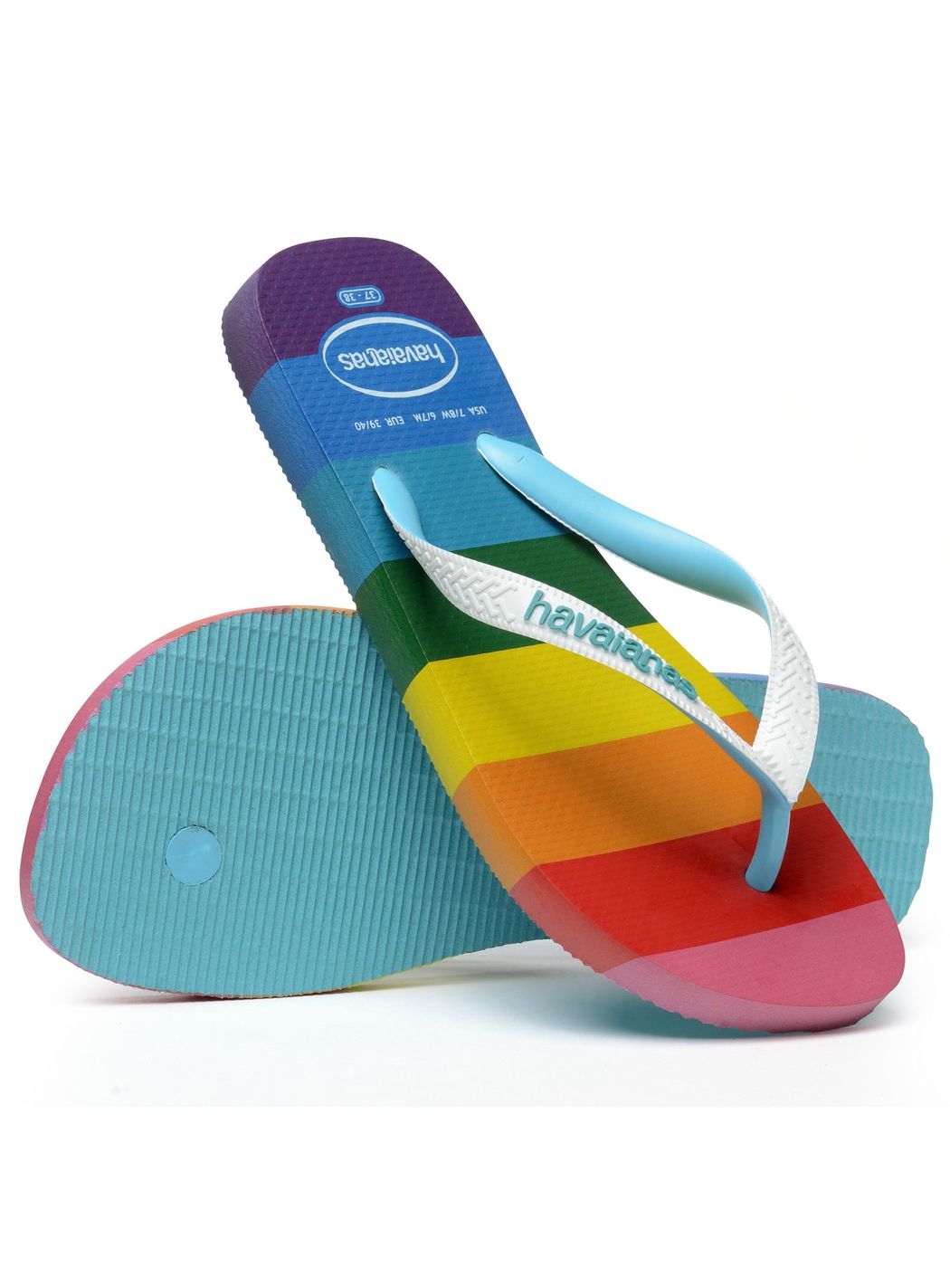 Tongs HAVAIANAS unisexe adulte Hav. Top pride allover 4145742.0031 Bleu