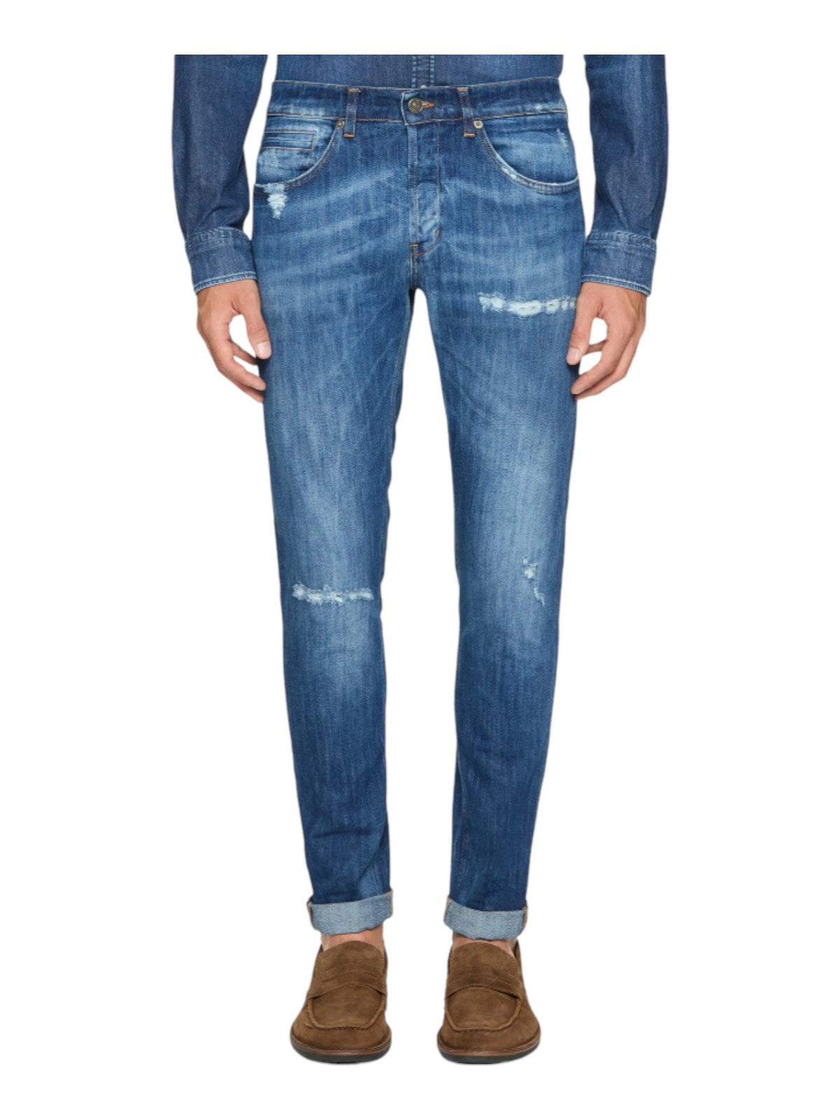 DONDUP Hommes Jeans George UP232 DS0107U GF9 800 Blue