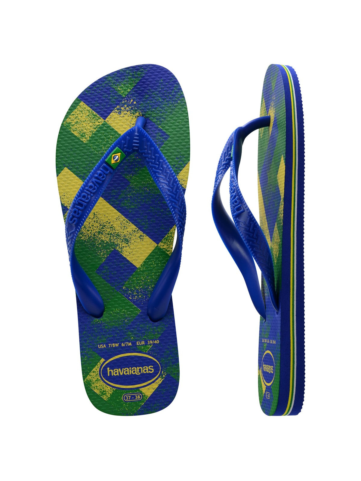 Tongs unisexes adultes HAVAIANAS Hav. Brasil Fresh 4145745.2711 Bleu