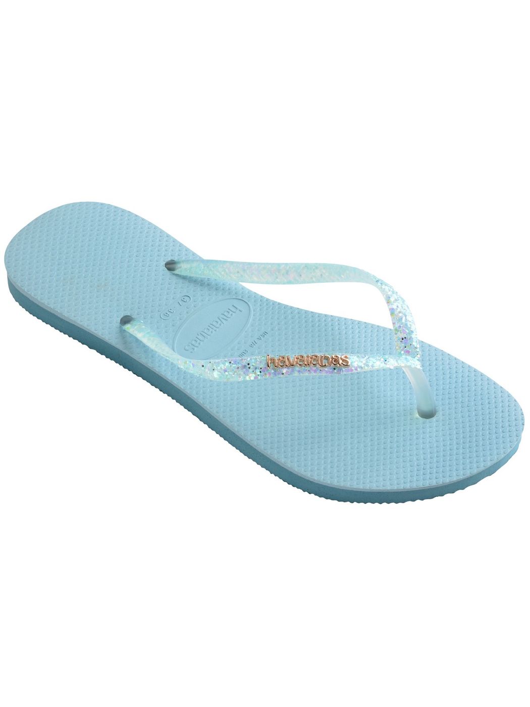 HAVAIANAS Tongs femmes Hav. Slim Glitter Flourish 4147122.1671 Bleu