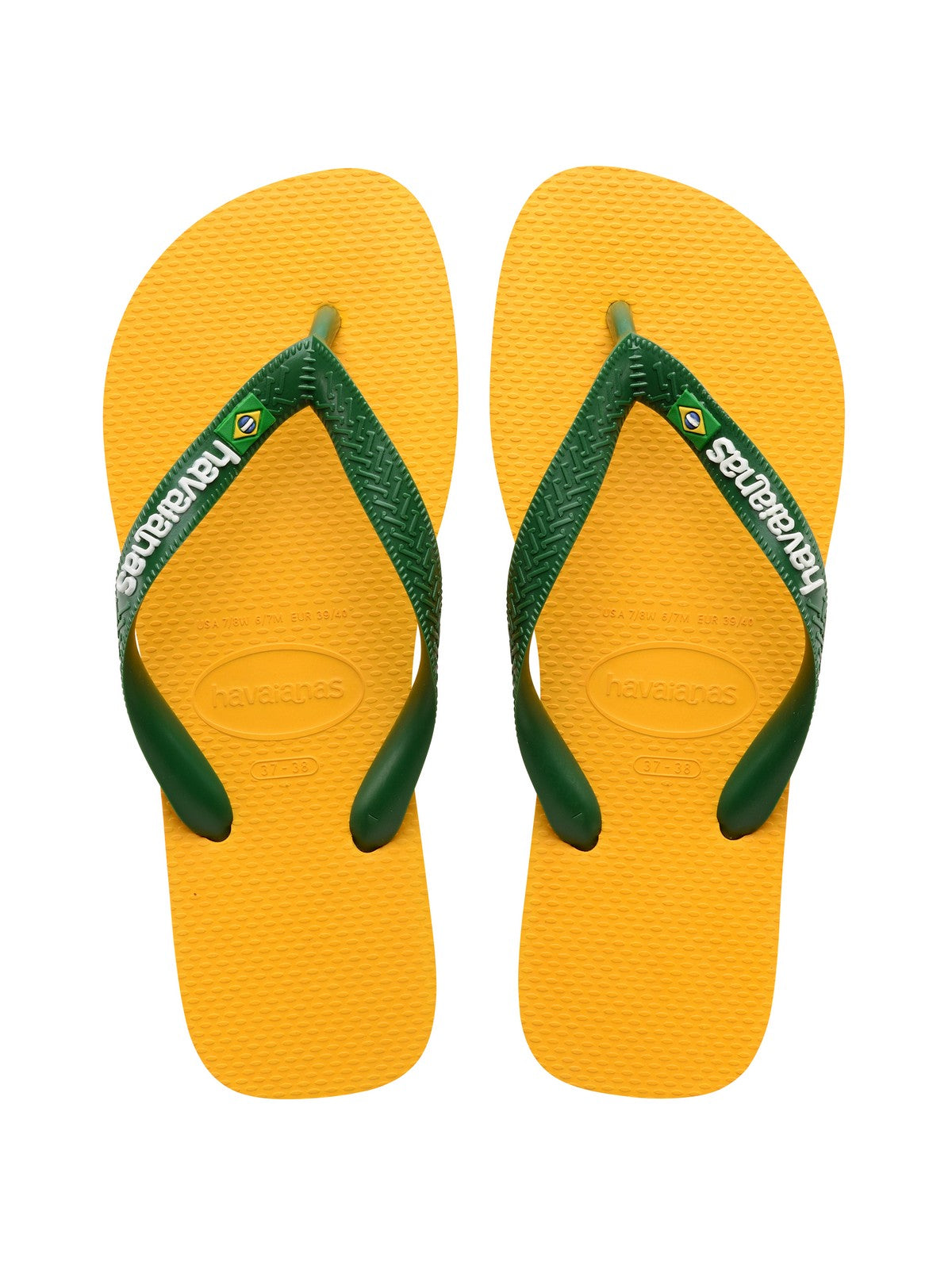 HAVAIANAS Tongs femmes Hav. Brasil logo 4110850.1740 Jaune