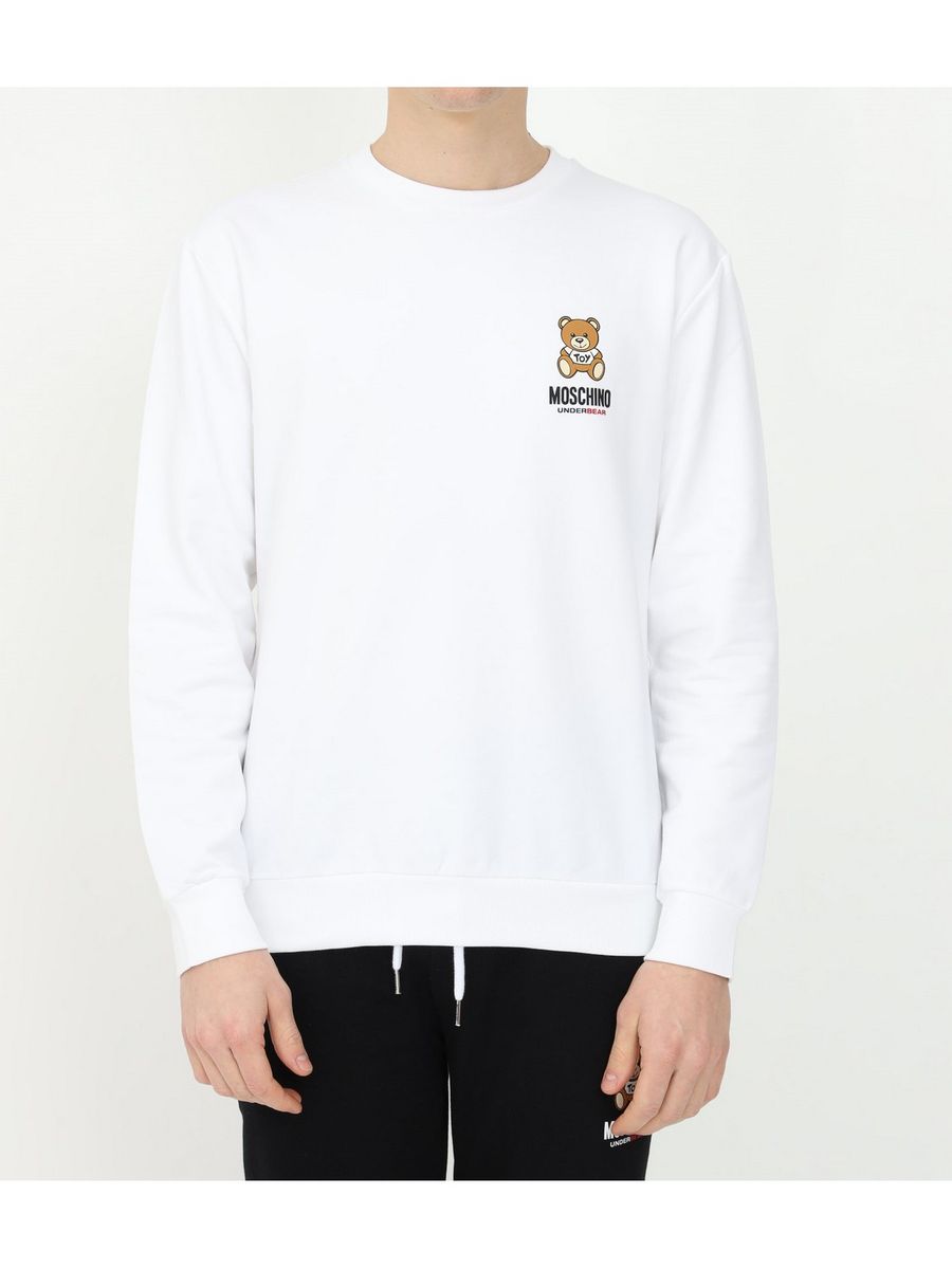 MOSCHINO UNDERWEAR Hommes Sweatshirt 1719 8102 Blanc