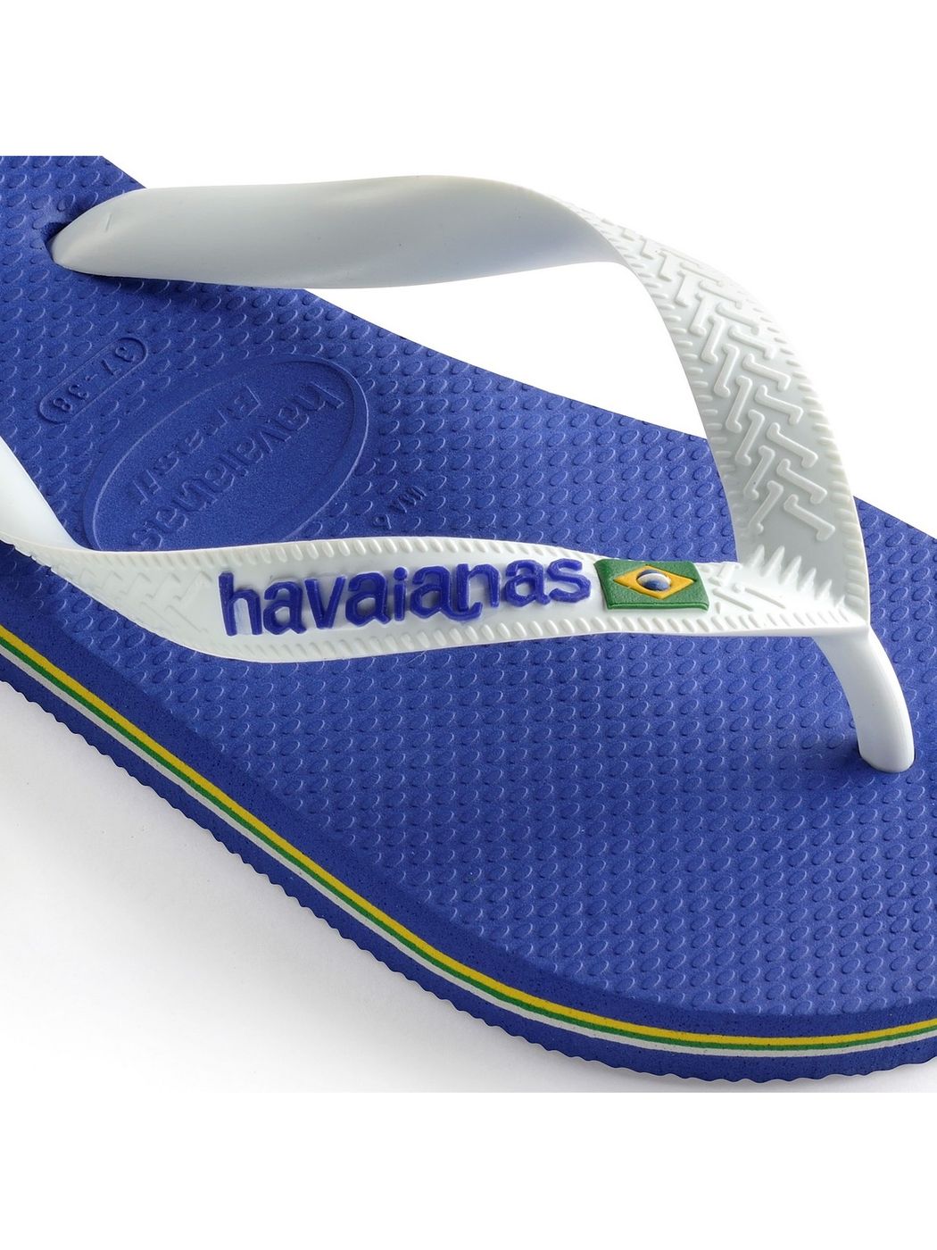 Tongs unisexes adultes HAVAIANAS Hav. Brasil 4110850.2711 Bleu