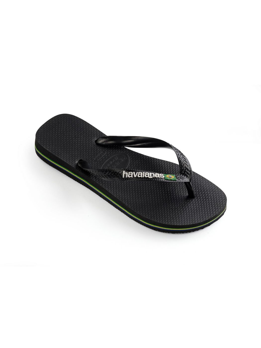 Tongs unisexes adultes HAVAIANAS Hav. Brasil logo 4110850.1069 Noir