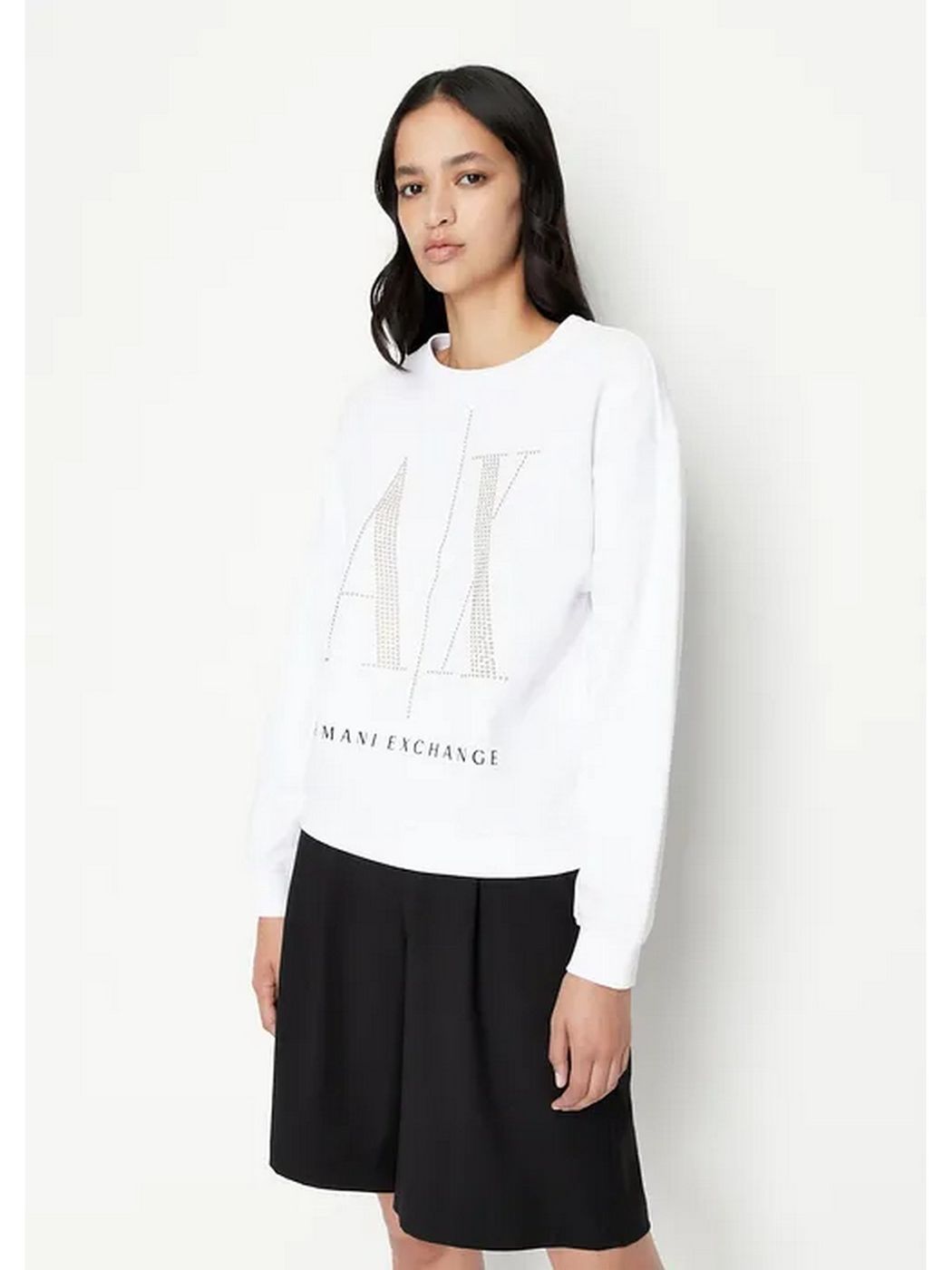 ARMANI EXCHANGE Sweatshirt Femme 8NYM01 YJ68Z 1000 Blanc