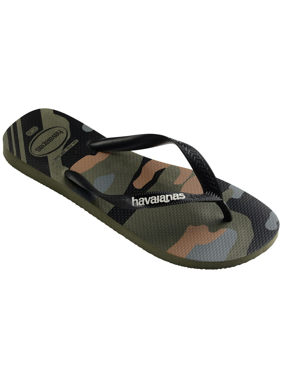 HAVAIANAS Tongs unisexes adultes Hav. Top camu 4141398.0869 Vert