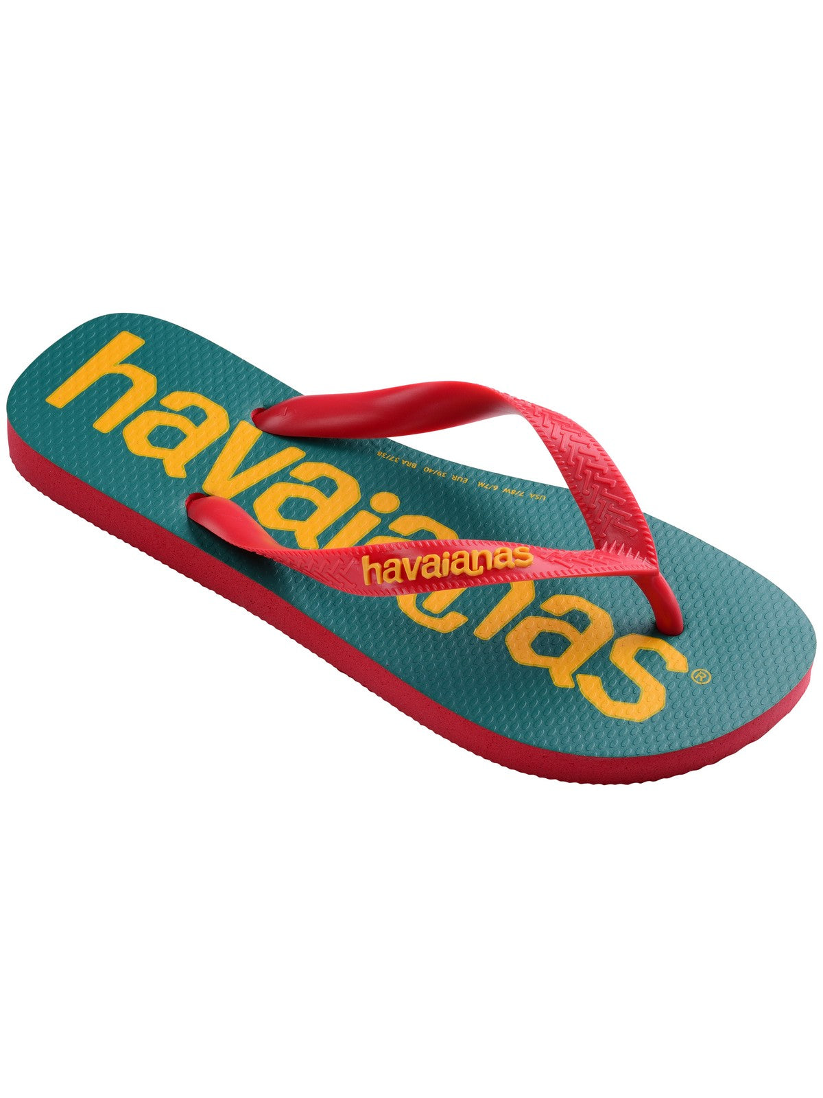 Tongs unisexes adultes HAVAIANAS Hav. Top logomania 2 4145741.7797 Rouge