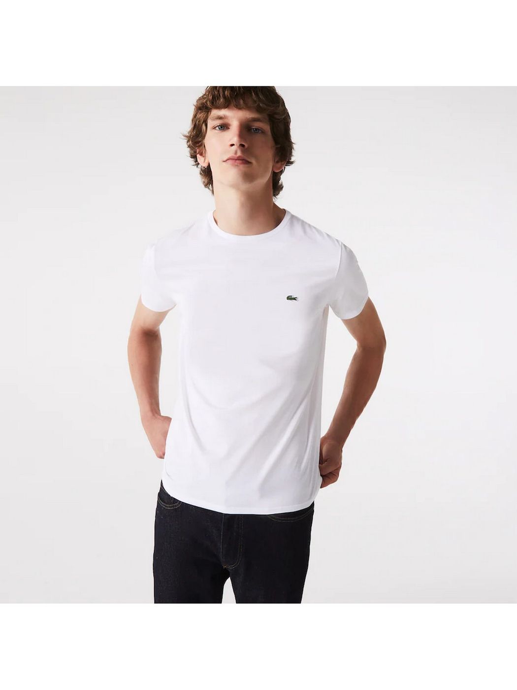 LACOSTE Hommes T-Shirt et Polo TH6709 001 Blanc