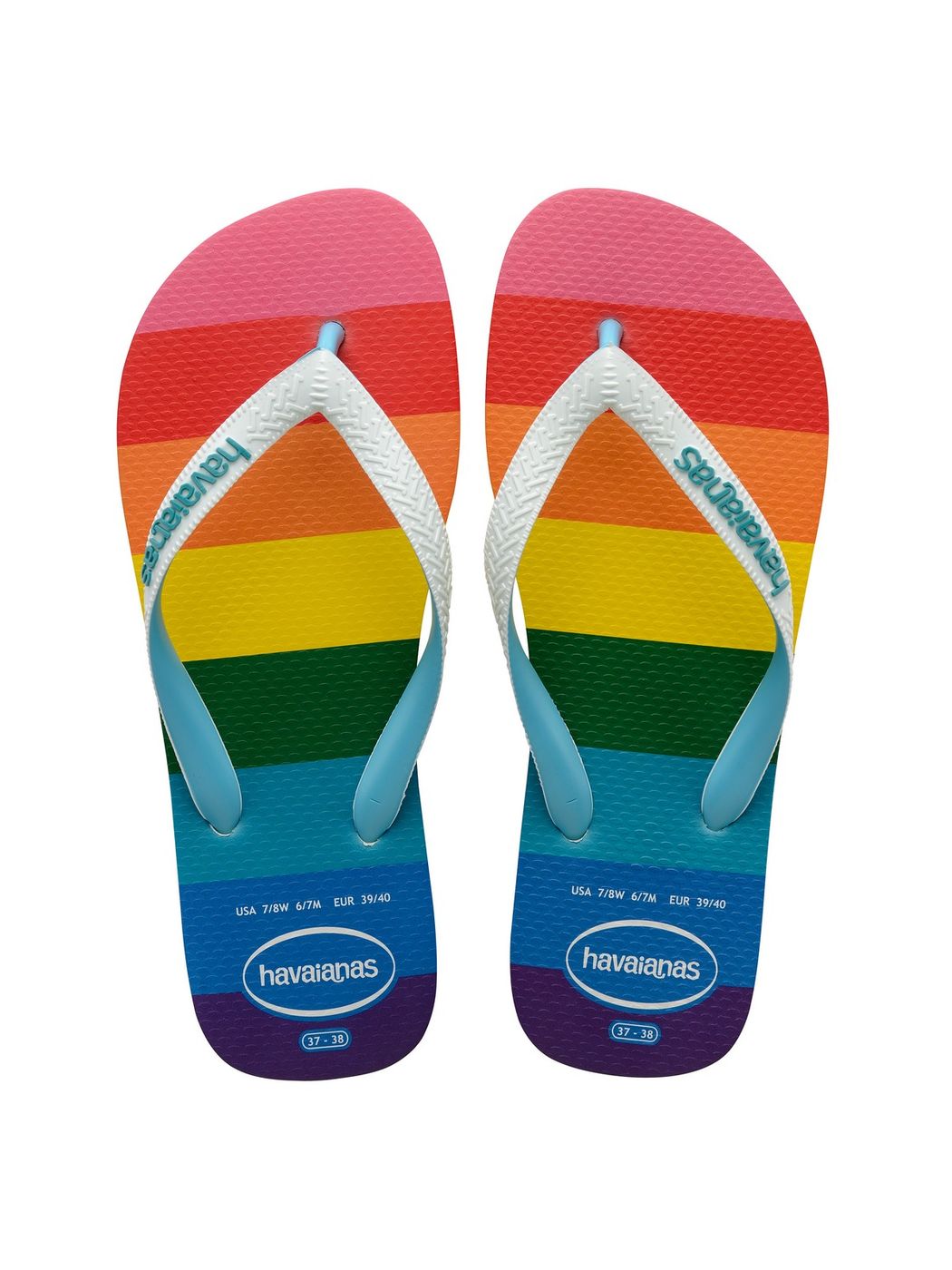 Tongs HAVAIANAS unisexe adulte Hav. Top pride allover 4145742.0031 Bleu