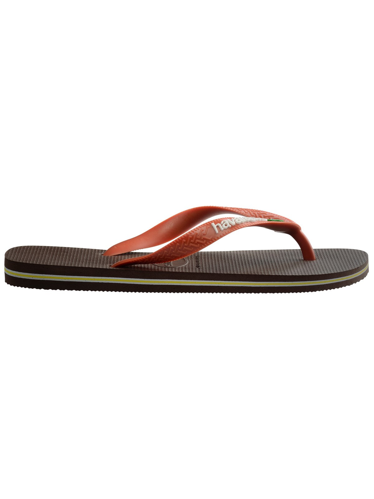 Tongs unisexes adultes HAVAIANAS Hav. Brasil logo 4110850.3059 Marron